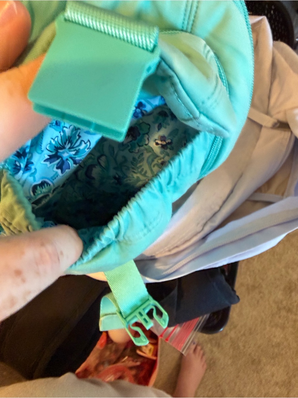 Vera Bradley Aqua Mini Backpack Crossbody - Picture 8 of 8